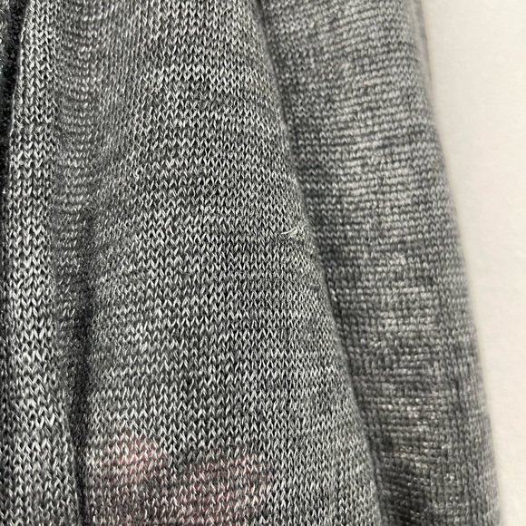 Eileen Fisher grey Open Front 100% Linen Cardigan Sweater Size Medium - Picture 3 of 6